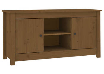 Szafka pod TV miodowy brąz 103x365x52 cm drewno sosnowe WM-814587