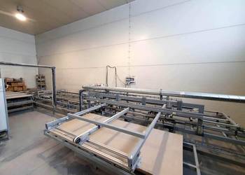 Maszyna frezująco-klejąca do produkcji płyt gipsowo kartonowych KlicK board