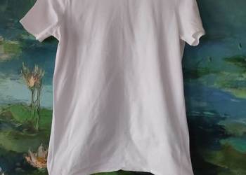 t-shirt koszulka bluzka z krótkim rękawem biała sportowa fitness na co dzie