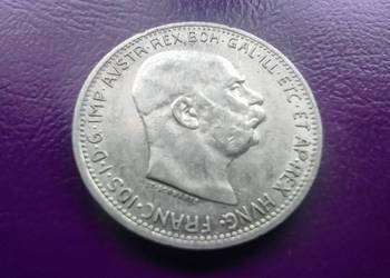 Moneta srebrna Cesarstwo Austro-Węgry 1 KORONA 1915 - Ładna!