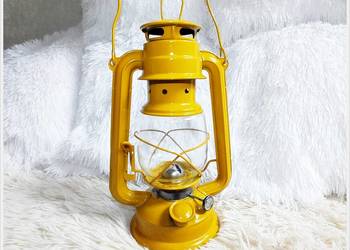Lampa naftowa ŻÓŁTA Piękna i sprawna do użytku!