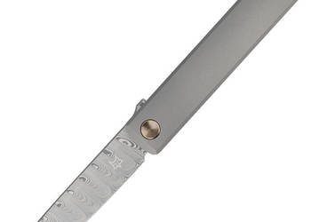 Nóż składany FOX Chnops Sandblasted Titanium, Damasteel DS93X Gysinge by R…