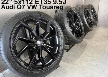 22 cale Audi Q7 4m VW Touareg 3gen 5x112 ET33 9.5J felgi koła komplet z opo