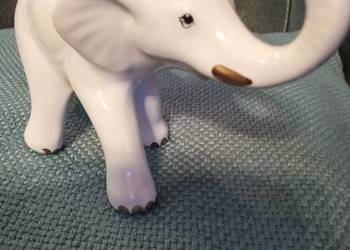 Słoń porcelanowy PRL