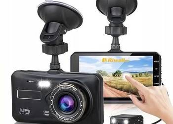 Wideorejestrator jazdy dotykowy kamera cofania RIWALL RCR-01