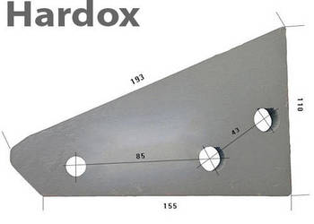 Płoza przednia HARDOX 35060/P części do pługa OVERUM