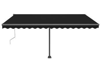 Wolnostojąca automatyczna markiza 450x300 cm antracytowa WM-3069769