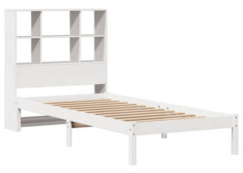 Łóżko z regałem bez materaca białe sosnowe 90x200 cm WM-3321582
