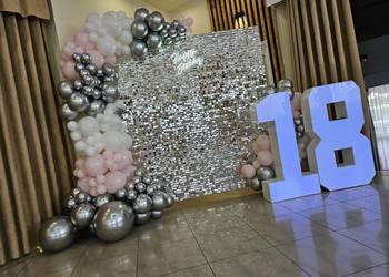 Ścianki balonowe, dekoracje stołu, dekoracje imprez