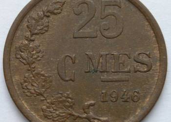 Luksemburg 25 centimes 1946 - stan 1/2
