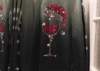 Bluza Świąteczna Damska Plus Size Zielona 16 XXL Christmas Nowa