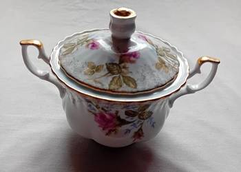 Cukierniczka Chodzież, fason Iwona, dekor Złota Róża. Sygnatura fabryczna.