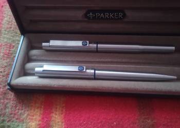 Stary zestaw długopis i pióro kulkowe PARKER 25/unikat/prl