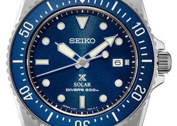 Seiko Prospex V147-0CS0 Solar Diver 200m 38mm szafir stal granatowa tarcza