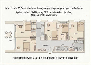 BEZPOŚREDNIO 5 pokoi na wynajem Metro Natolin nowy apartamentowiec