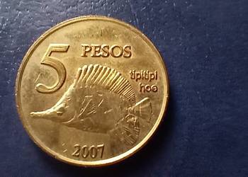 Stare monety 5 pesos 2007 Wyspa Wielkanocna