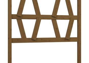 Wezgłowie łóżka miodowy brąz 96x4x100 cm lite drewno sosnowe WM-818603