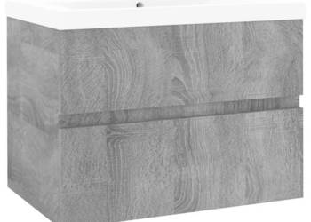 Szafka z umywalką szary dąb sonoma materiał drewnopochodny WM-3152868