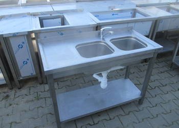 Zlew Gastronomiczny 2 Komorowy Z Półką 110/50/85