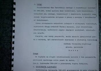 Instrukcja obsługi DTR ładowarka kołowa UNC 200