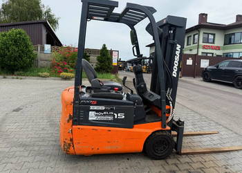 wózek widłowy elektryczny DOOSAN B15R-5 3-kołowy 2014r przesuw 4000mtg