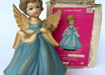 Pozytywka vintage anioł Hongkong lata 70/80 stara zabawka obrotowa oryginal