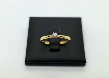 Nowy złoty pierścionek próby 585 - 2,35g (Rozmiar 18)