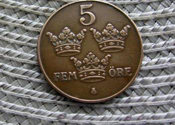 Szwecja 5 Ore 1937r