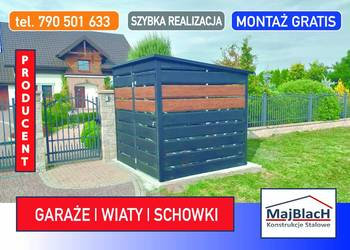Wiata Śmietnikowa - Altana ŚMIETNIK Garaż Blaszany Schowek – Maj-Blach
