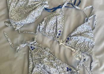 Nowe luksusowe naturalne bikini bawełna handmade S