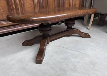 Masywna owalna ława blat 6 cm