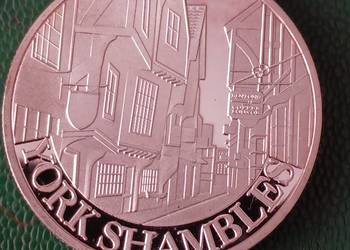 Medal-Numizmat W. Brytania York Shambles - Lustrzane - ideał