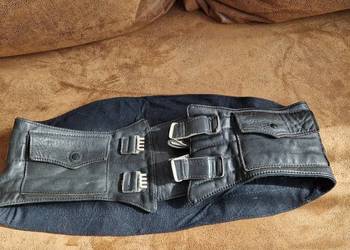 Motocyklowy pas nerkowy skórzany