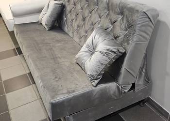 Sofa rozkładana Wersalka Glamour Kanapa z pojemnikiem na pościel