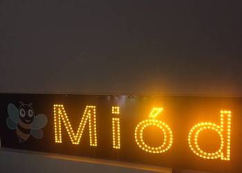 Reklama LED Miód 120x30cm zewnętrzna