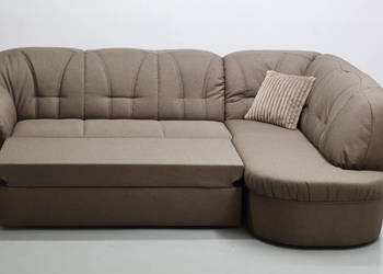 TTM Brązowy Narożnik z funkcją spania kanapa sofa salon rogówka old style