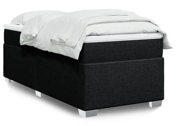 Łóżko z Materacem Kontynentalne Czarne Do Sypialni 80x200 cm WM-3285090