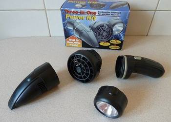 Zestaw 3w1, Latarka, Wentylator, Odkurzacz. NOWY