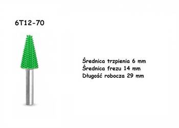 TARNIK DO DREWNA 6 MM NA SZLIFIERKĘ PROSTĄ 6T12-70
