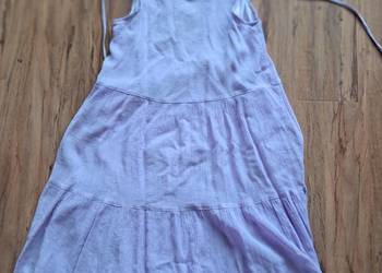 liliowa sukienka na podszewce cropp rozmiar XS stan bdb
