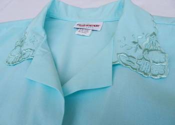 G.J. CLAR koszula turkusowa Haft 46 48 USA G.J. CLAR koszula turkusowa Haft 46 48 USA