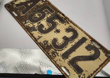 STARA TABLICA REJESTRACYJNA USA 1916 ROK