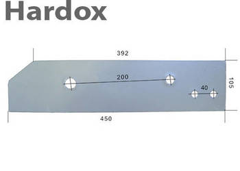 Płoza krótka HARDOX 063605/P 063615/P do pługa KVERNELAND