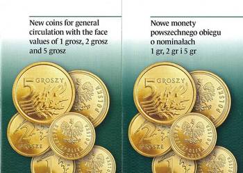 Prospekt emisyjny monet 1, 2, 5 groszy 2013 PL ENG