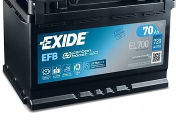 Exide 70Ah 760A EFB START&STOP  Prawy Plus