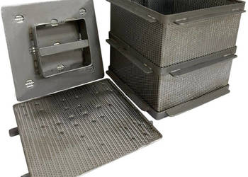 Forma serowarska kwadratowa na 3-4 kg, AISI 304