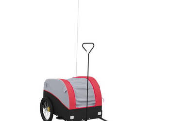 Przyczepka rowerowa czarno-czerwona 30 kg żelazo WM-94139