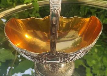 Unikatowa bomboniera* plater*złocone wnętrze