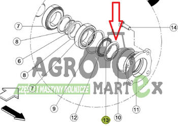 0021544220, 21544220, 00 2154 422 0 USZCZELKA WARGOWA CLAAS