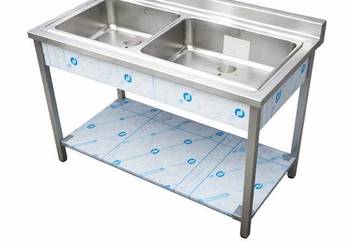 Zlew gastronomiczny 120x60x85 z półką